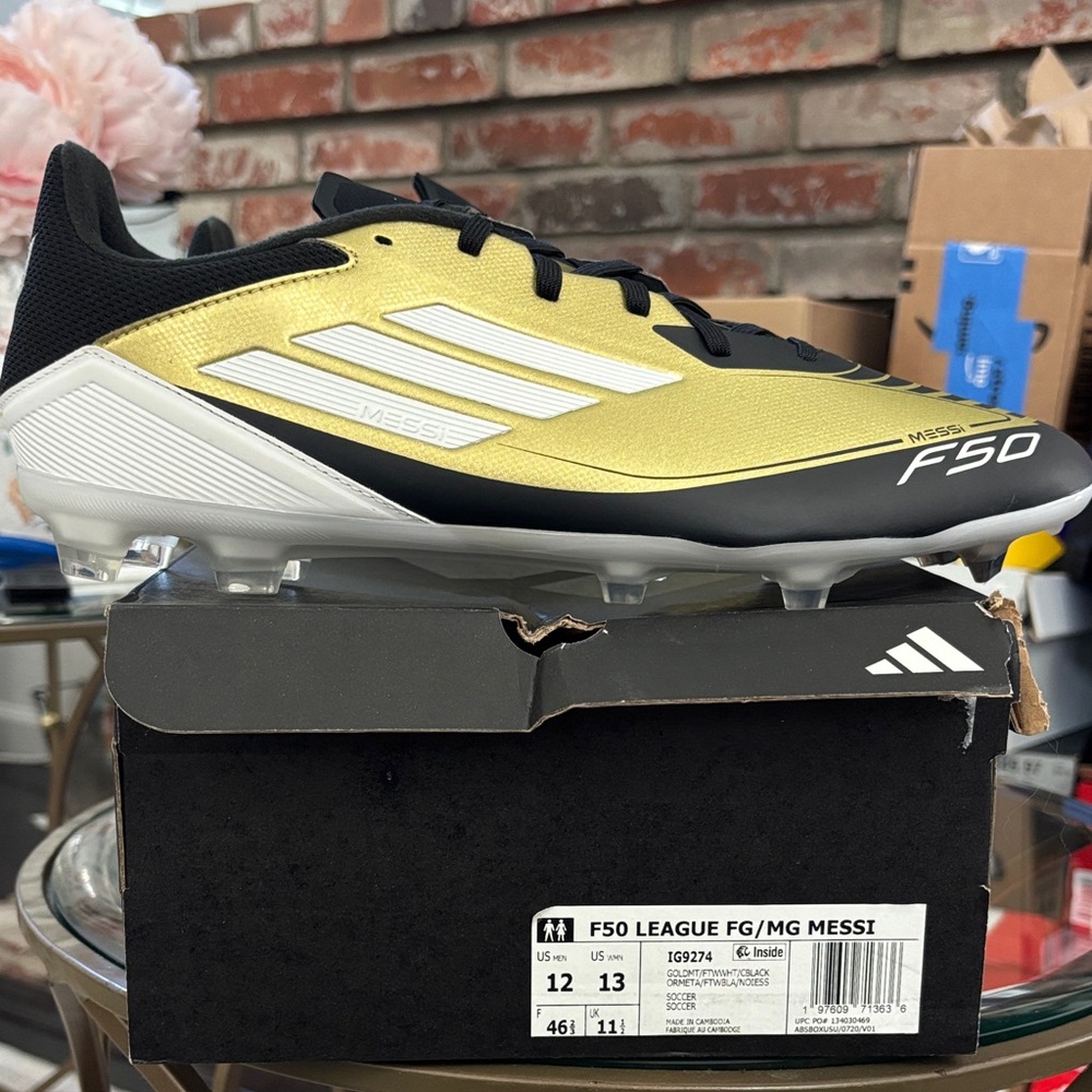 Adidas F50 League Low FG/MG Multi-Ground Soccer Cleats LIONEL MESSI Women’s 13